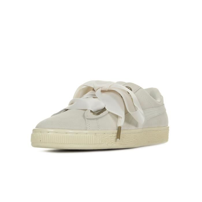 puma basket suede heart satin