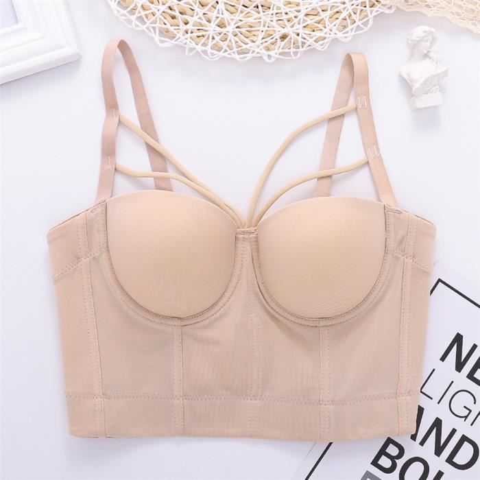 Top à Bretelles Push-up Marron Clair Taille S - Neuf Sans étiquettes