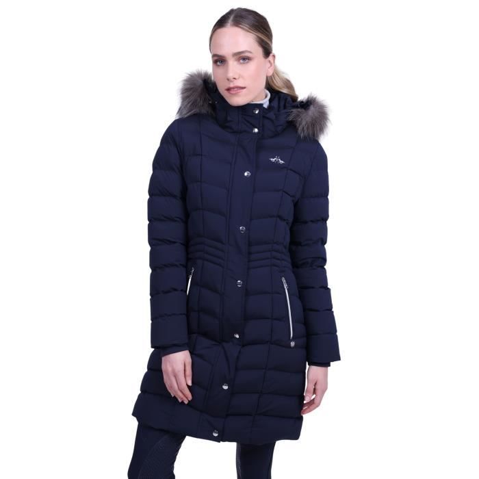 Doudoune longue a capuche femme HV Polo Angelique navy L Cdiscount Sport