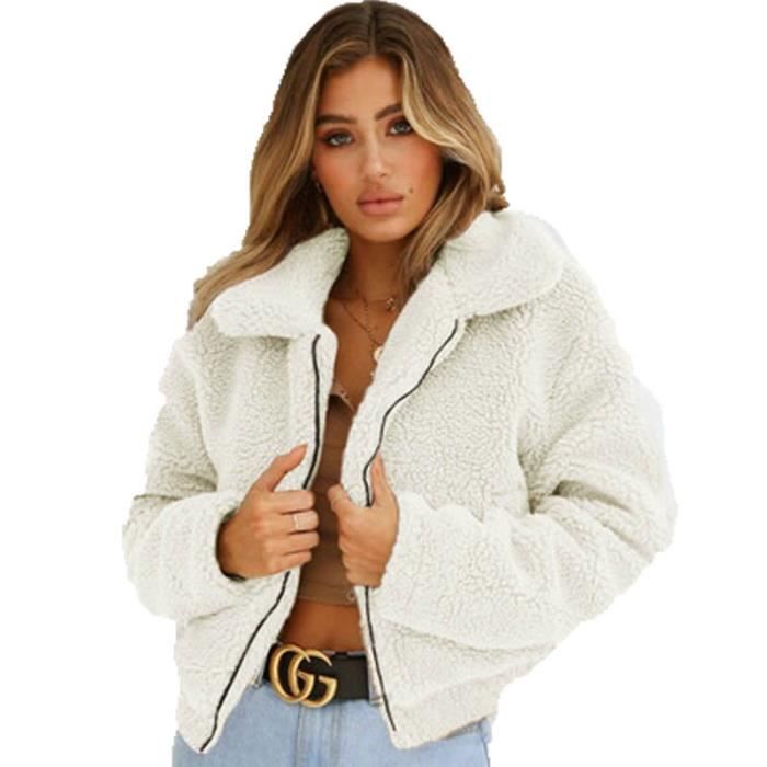 Veste courte effet best sale mouton
