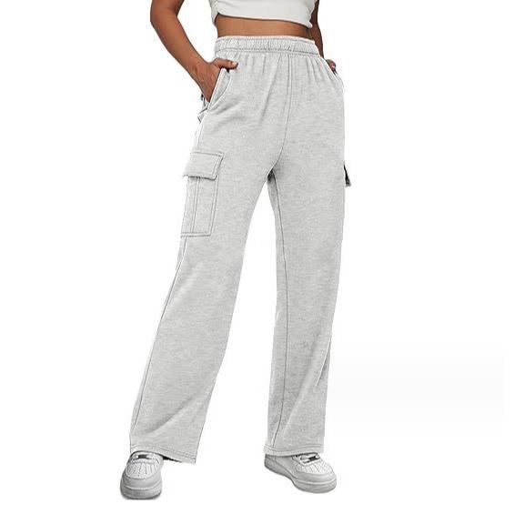 Jogging gris femme large best sale
