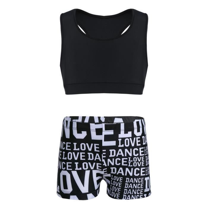 iiniim Short Gymnastique Gym Patinage Yoga Pilates Plong/ée Legging Enfant Fille Court Pantalon Danse Classique Short de Danse Ballet Bas de Sport Shorts de Bain 3-8 Ans