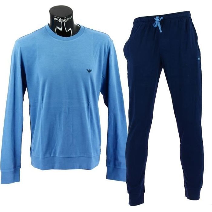 Emporio armani lightweight lounge tracksuit black online