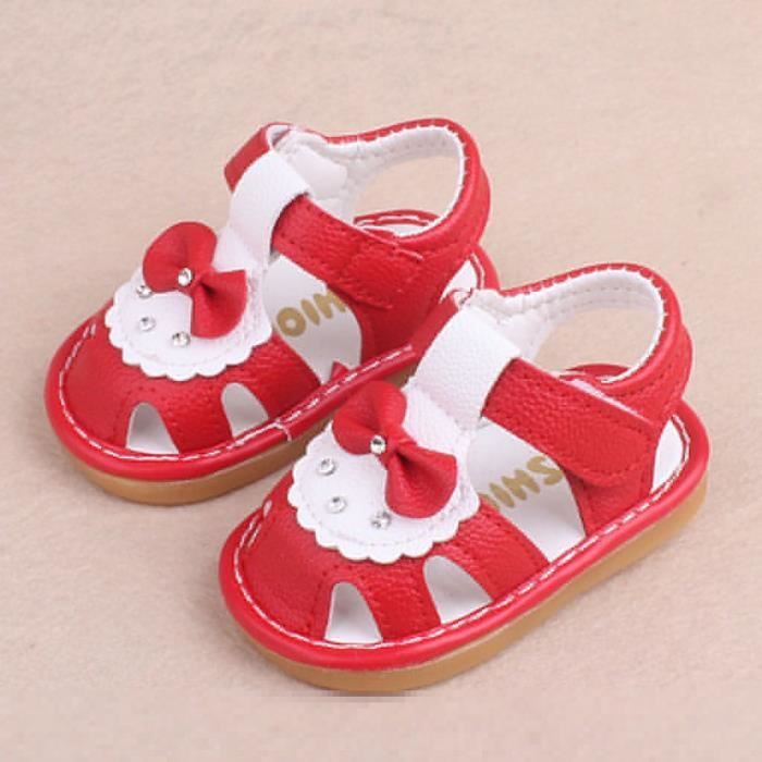 Bébé garçons filles respirant sandales Soft en caoutchouc anti-dérapant Semelle Plates Chaussures de marche 