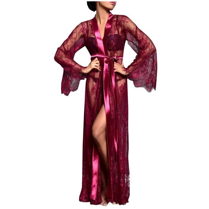 Nuisette Longue Robe longue pure boudoir bleu marine mariage