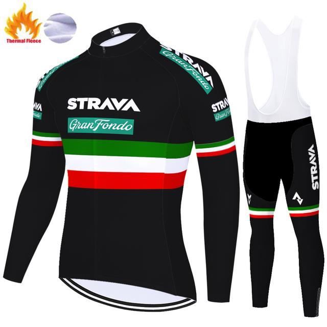 Maillot Cyclisme Homme Hiver - Ensemble Thermique Polaire - Inclus Gants & Lunettes