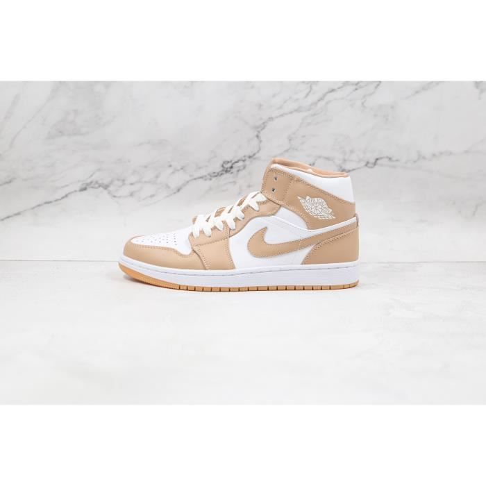 Basket NIKEs AIRs Jordan 1 Mid AJ1 TxT Chaussures de Running Femme homme  Champagne Ephedra Blanc Abricot - Cdiscount Sport