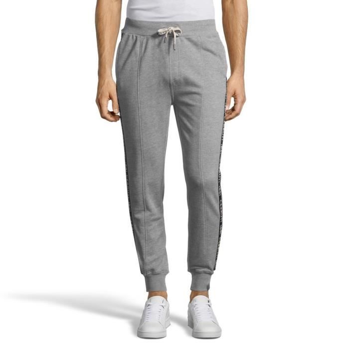 pantalon de jogging avec bandes contrastées cerruti 1881 benevento - gris