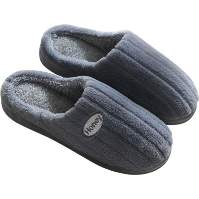Chaussons Homme Hiver Chaud Chaussons Homme Peluche Pantoufles