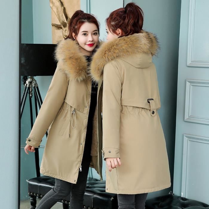 Parka femme mi long best sale