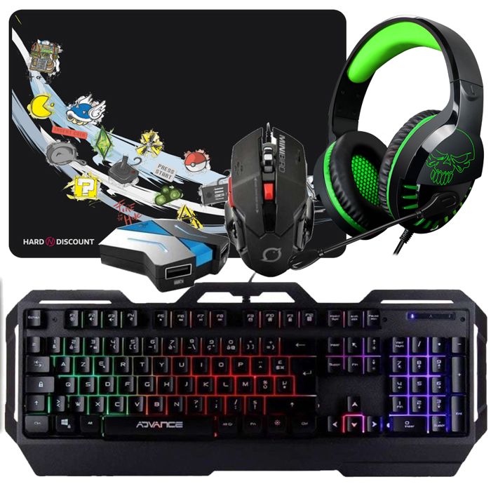 Pack Clavier Souris Xbox One PGM + Casque avec Micro Gamer + Tapis +  Adaptateur Convertisseur Pro - Cdiscount Informatique