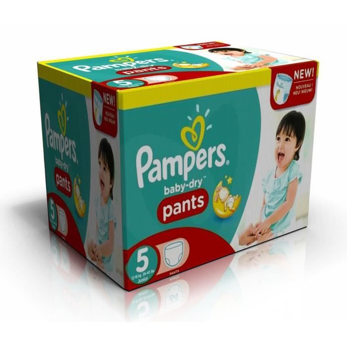 Pampers Baby Dry Taille 5 - 207 Couches Éco Pack - Protection Absorbante
