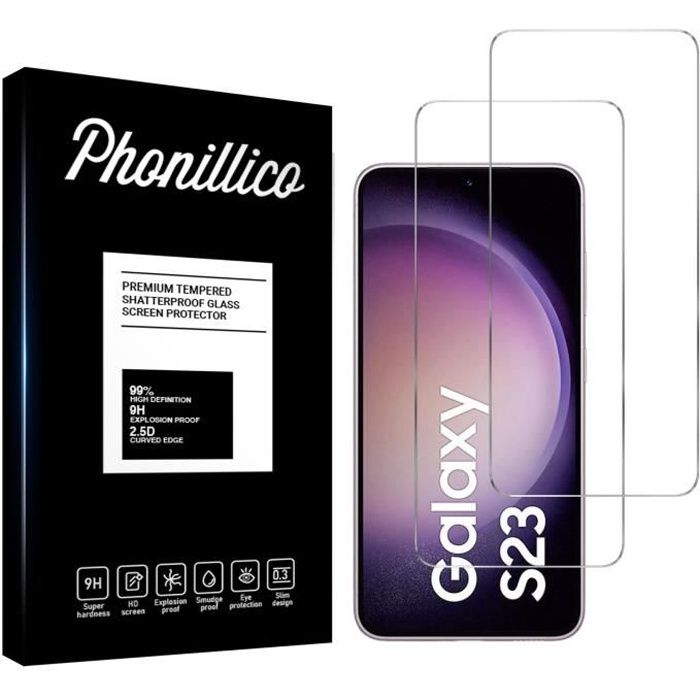 Verre Trempé pour Samsung Galaxy S23 [Pack 2] Film Vitre Protection Ecran  Phonillico® - Cdiscount Téléphonie