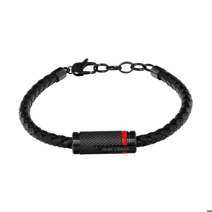 Homme PADDOCK Cuir Noir Acier Roug Mousqueton et Rouge Homme PADDOCK Cuir Noir Acier Roug Mousqueton et Rouge