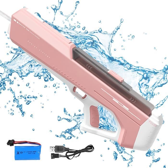 Lets Joy Pistolet à Eau Licorne Électrique – Sac à Dos 1200CC, Recharge USB, Batteries Incluses, Cadeau Piscine Enfant Et Adulte