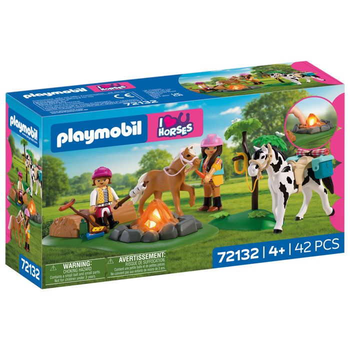 Playmobil I Love Horses / J'adore les chevaux 72132 Randonnée équestre avec feu de camp