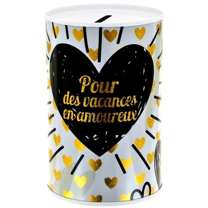 Tirelire Metal Ideal Mariage Anniversaire Pour Cagnotte Vacances En Amoureux Blanc Achat Vente Tirelire Cdiscount