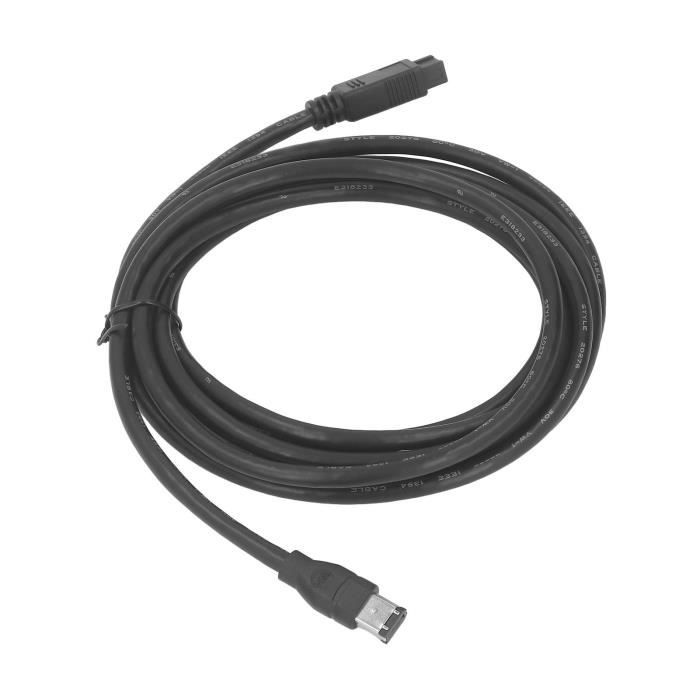 Câble Firewire DV 4/6 Broches 1.8m Pour JVC GR-D725E – Transfert Vidéo Numérique Haute Qualité
