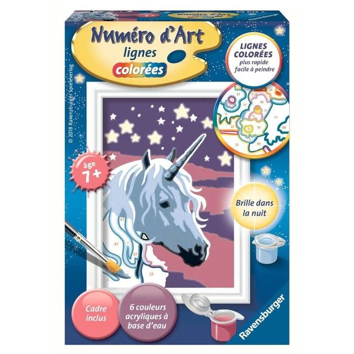 Numero D Art Ravensburger Licorne Scintillante Mini Format Achat Vente Jeu De Peinture Cdiscount
