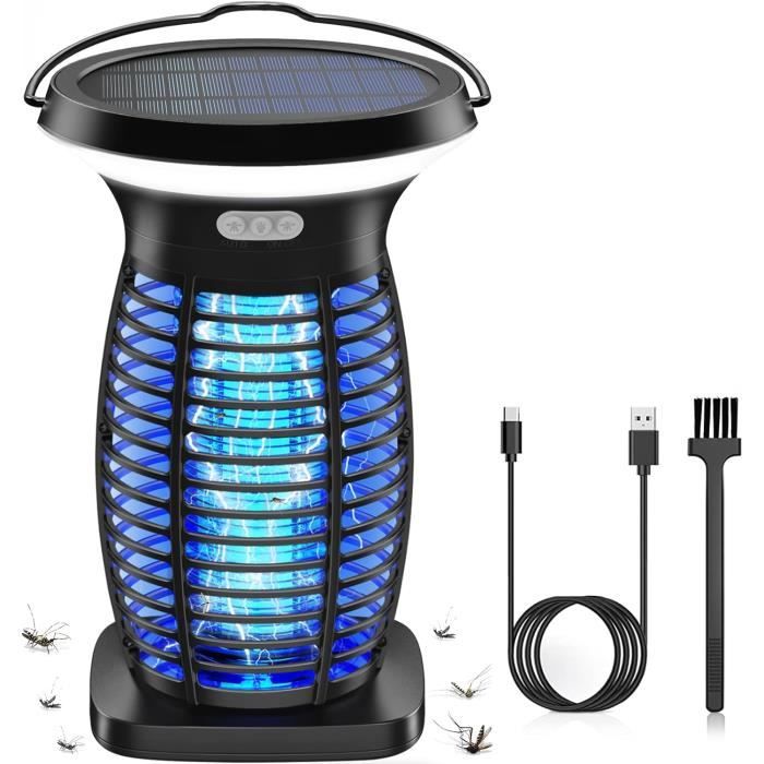 Lampe Anti Moustiques Ultrason Et UV 2000V - Rechargeable USB, IPX4, Couverture 20 M², Silencieuse Et Sûre - 8