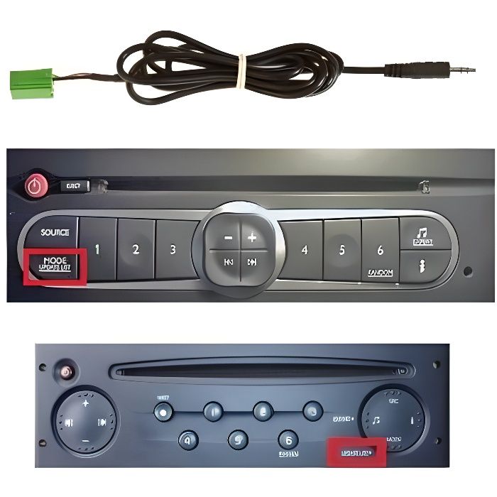 Cable auxiliaire mp3 autoradio RENAULT laguna 2 REF 1 Skyexpert