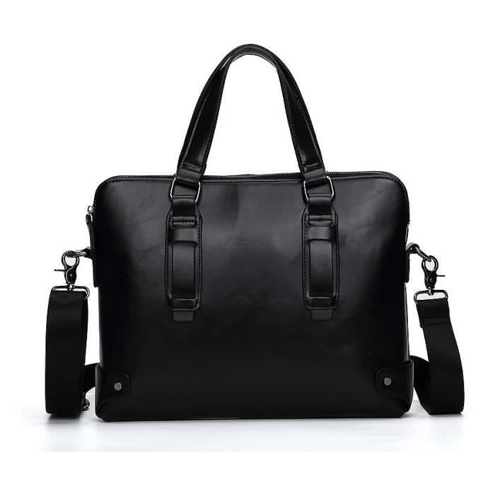 Sacs A Main Pour Homme Homme D Affaires En Cuir Mallette Sac De L Ordinateur Portable Hommes Sacs De Messager Noir Achat Vente Sacs A Main Pour Homme Homme Cdiscount