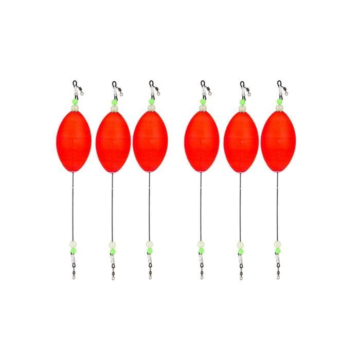 6 Flotteurs De Pêche Hezhou - Flotteurs Couissants En Bois Pour Truite, Bar, Carpe