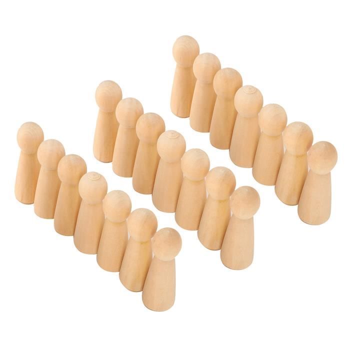 Ensemble De Poupées En Bois Non Finies Et Non Peintes Figures Décoratives En Boi