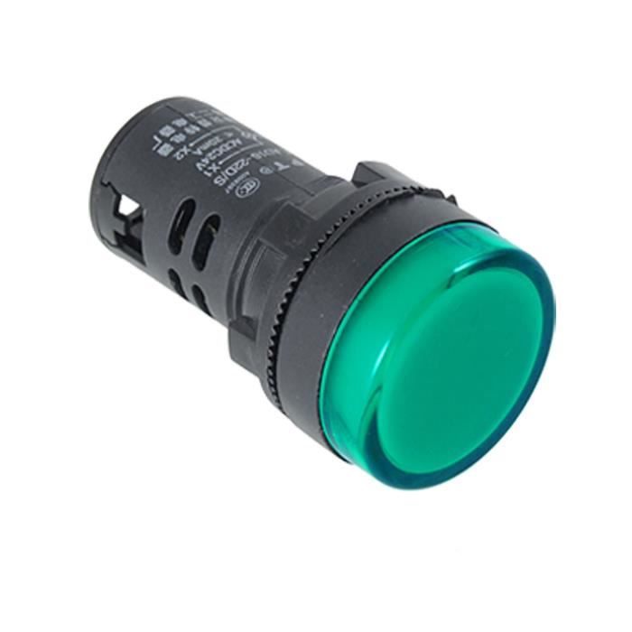 Vert Noir Voyant LED Voyant lumineux AD16-22DS 220V AC - Cdiscount Maison