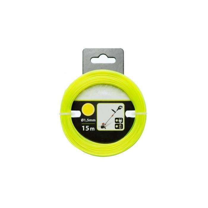 Fil De Tonte GARDENIX 2.0mm X 50m - Fil Nylon 5-Kant Renforcé - Pour Débroussailleuse