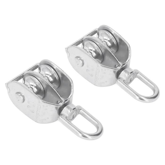 8 Poulies En Acier Inoxydable M20 – Pour Corde, Treuil, Levage (charge Max 75 Kg), Pivotantes 360°