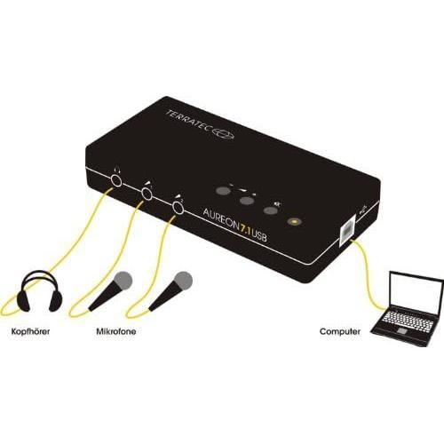 Mo Rasm Carte Son Terratec Aureon 7.1 USB - 7.1 canaux - 16 bit - USB - 512 Mo ...