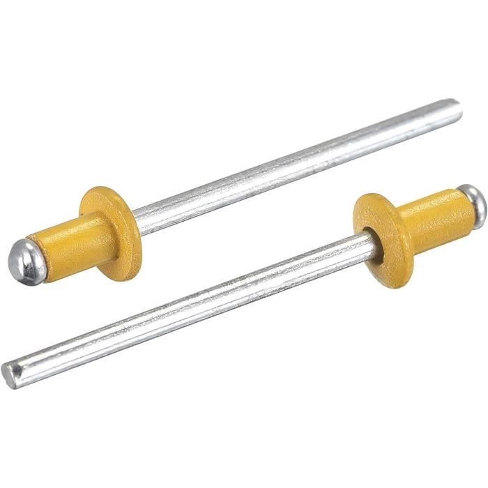 Glarks Assortiment de 150 rivets aveugles noirs de 6 tailles, M2.4 M3.0