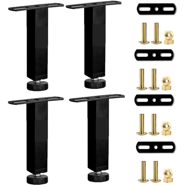 MWUMRCM - Lot De 16 Pieds De Meuble Réglables | Hauteur 0,6 à 2,2 Cm | Diamètre 22 Mm | Pour Tables, Chaises, Armoires | Protection Sol