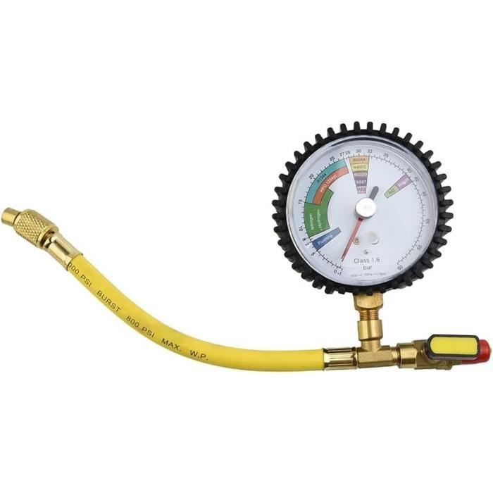 Manometre R134a Manomètre CVC – R134A, R22, R407C, R410A, testeur de pression d'azote ...
