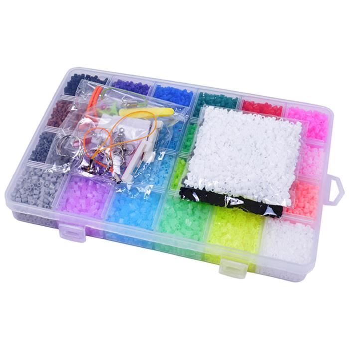 Grand Kit de Perles à Repasser 10mm, 1000 Perles XL avec Plaque de Base, 12 Couleurs Variées, 10 Modèles d'Animaux et Papier à Repasser, Kit Créatif pour Enfants dès 3 Ans
