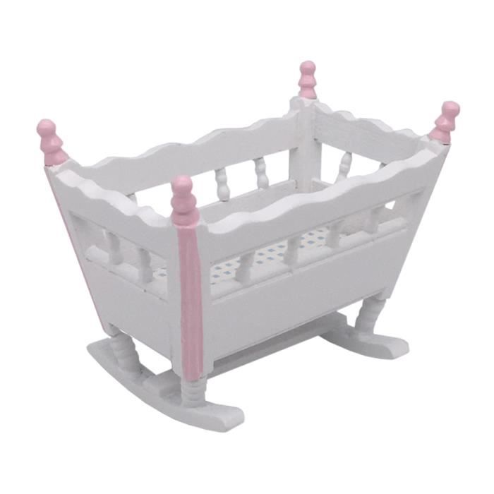 1 Pc Mini Berceau Creative Elegant De Mode Maison Accessoires Modele Miniature En Bois Meubles Jouet Cdiscount Puericulture Eveil Bebe