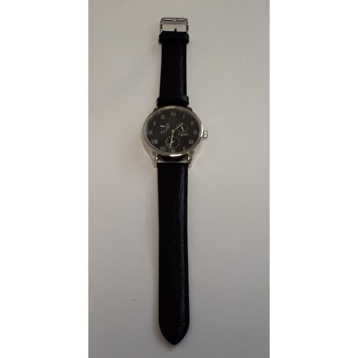 VUILLEMIN REGNIER Montre Hommes 000QO Cuir v ritable Noir