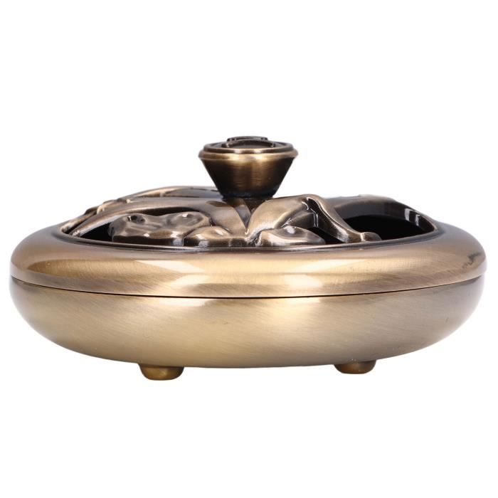Brûleur D'encens En Alliage Avec Motifs - Porte-cône Décoratif Style Rétro