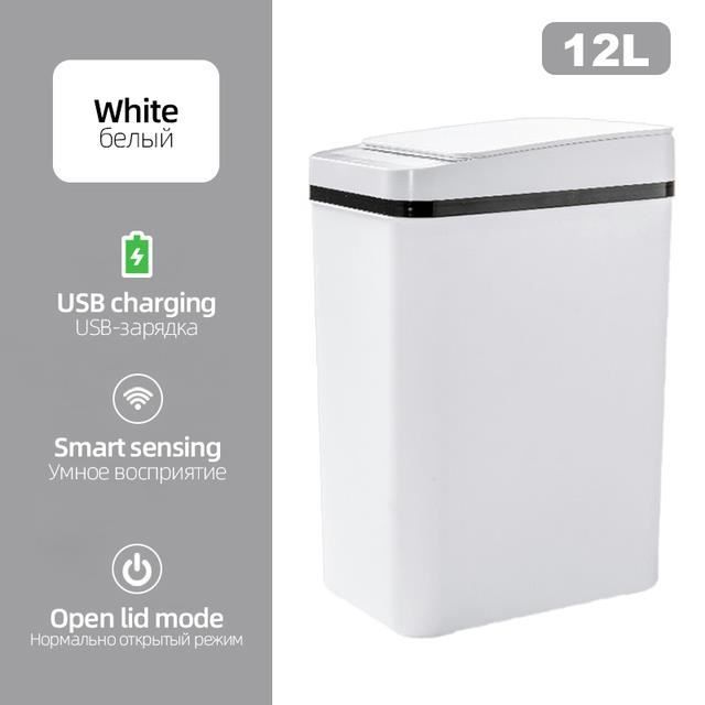 Poubelle Intelligente 20L Geieold - Ouverture Sensorielle Pour Cuisine Et Salle De Bain