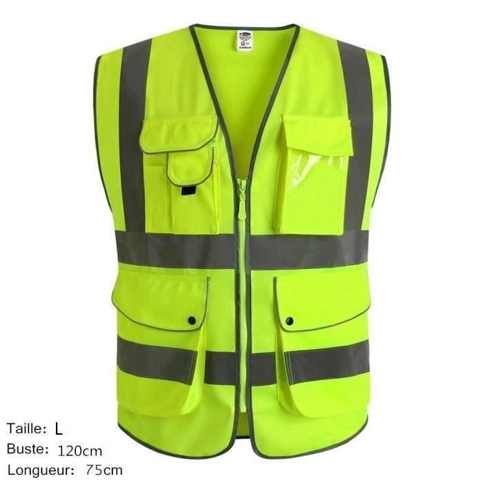 HI VIS Unisexe Gilet Sans Manches Gilet Velcro Bandes Réfléchissantes HI VIS Unisexe Gilet Sans Manches Gilet Velcro Bandes Réfléchissantes