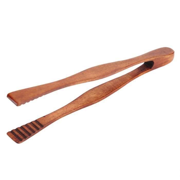 Pince De Cuisine En Bois D'olivier – 30 Cm – Naturelle, Solide, Idéale Barbecue Et Cuisine