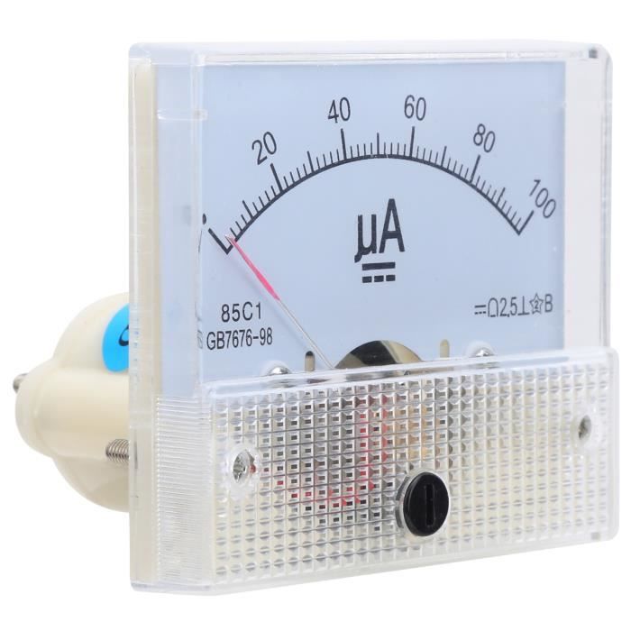 Ampèremètre Analogique Uxcell 44C2 - DC 0-50µA, Classe 1.5, Pour Panneau, Neuf
