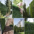 FAIRYTREES 20m Haie végétale artificielle - clôture synthétique pour jardin et balcon - Vert clair - Hauteur 130cm-1