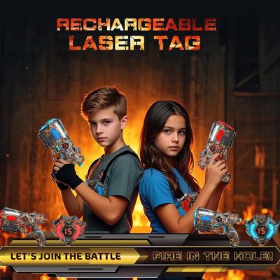 VATOS Laser Tag – 2 Pistolets Et 2 Gilets – Batteries Rechargeables – 4 Modes De Tir – Jeu Intérieur/Extérieur – Adultes & Ados