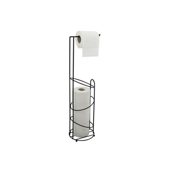 Porte Rouleau Papier WC Sur Pied Chromé Gris - Rangement Salle De Bain