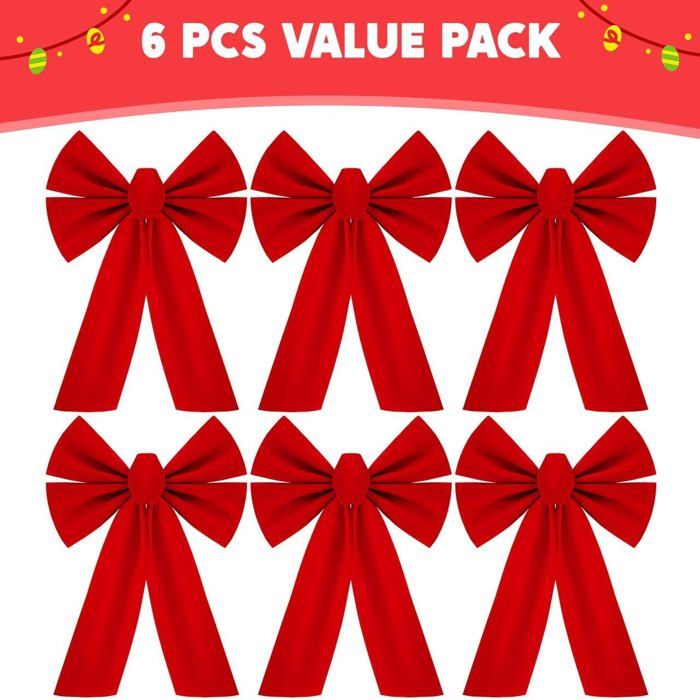 Nœud Décoratif En Velours Extra Large 180 Cm - Pour Sapin De Noël Géant Ou Décoration Murale