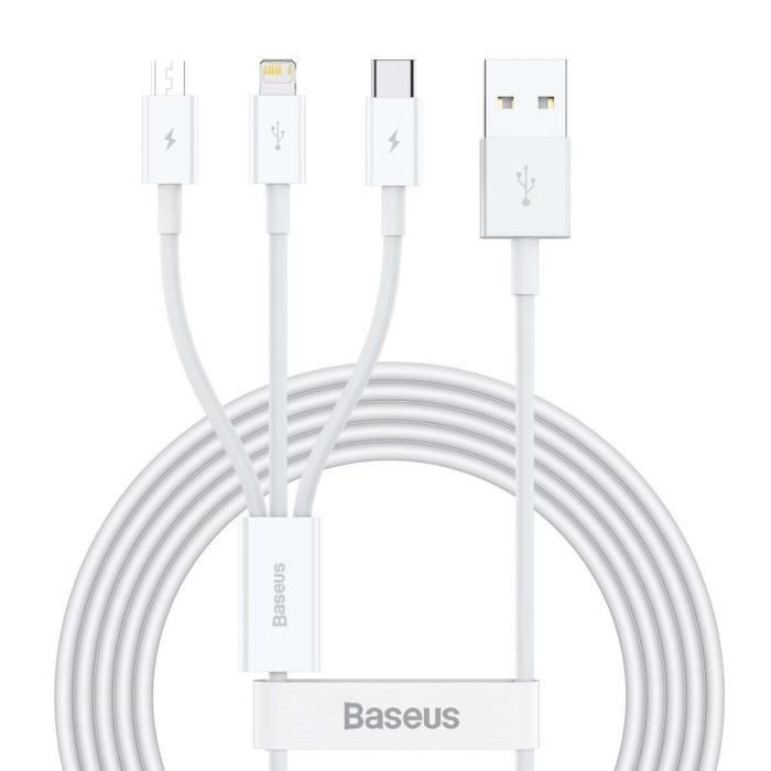 Câble USB-C vers USB-C, USB-A, Micro-USB et Lightning - Cdiscount  Informatique