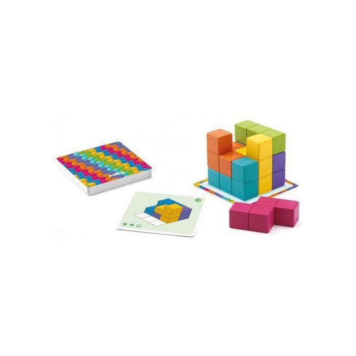 DJECO Polyssimo – Jeu De Logique & Patience En Bois Dès 7 Ans, 30 Défis Stratégiques