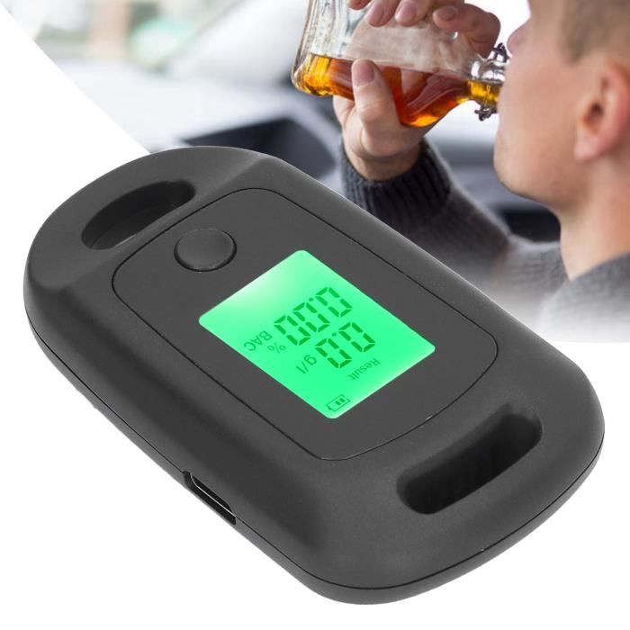 Fdit Testeur d'alcool portable Détecteur d'alcool USB rechargeable